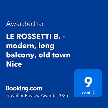 Le Rossetti B. - Modern, Long Balcony, Old Town Ница Екстериор снимка